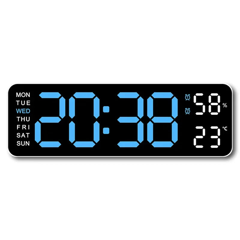 Voltivo LED Wall Clock – Smart 9” Display with Temp & Humidity