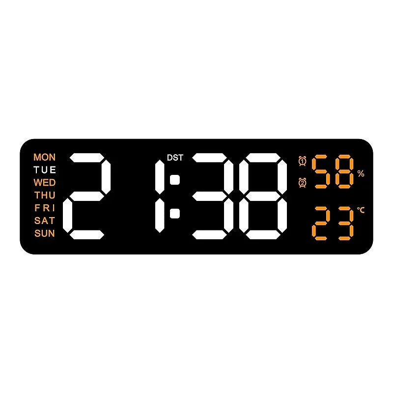 Voltivo LED Wall Clock – Smart 9” Display with Temp & Humidity
