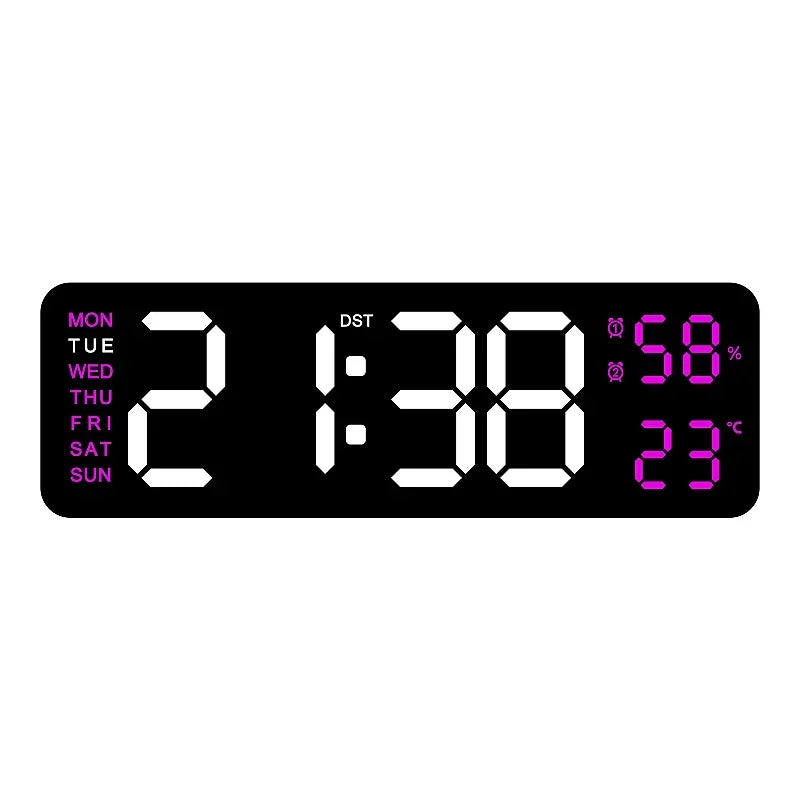 Voltivo LED Wall Clock – Smart 9” Display with Temp & Humidity