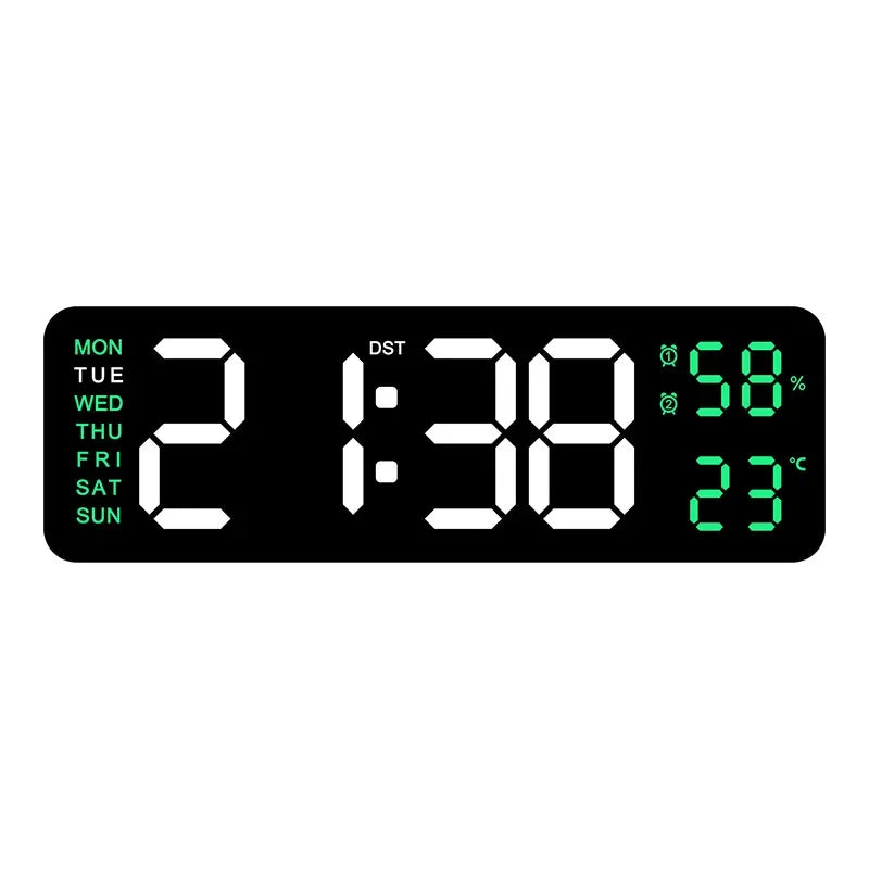 Voltivo LED Wall Clock – Smart 9” Display with Temp & Humidity
