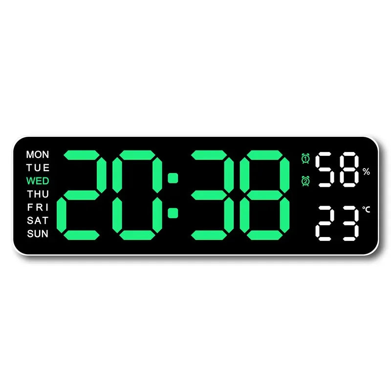 Voltivo LED Wall Clock – Smart 9” Display with Temp & Humidity