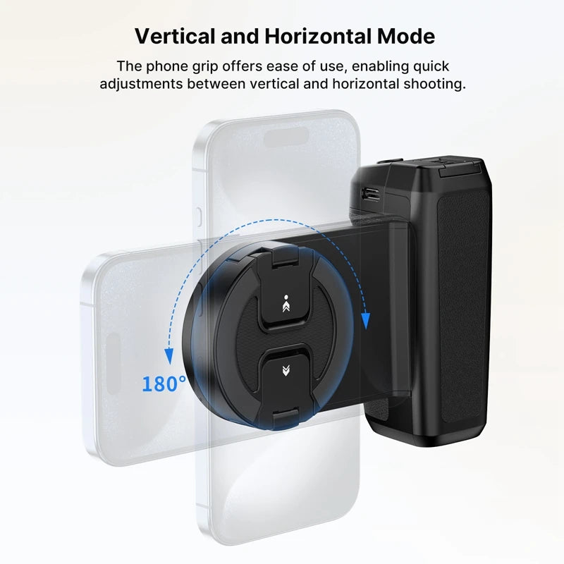 Ulanzi MA35 MagSafe Bluetooth Smartphone Grip – Camera Shutter Handle for Vertical & Horizontal Shooting