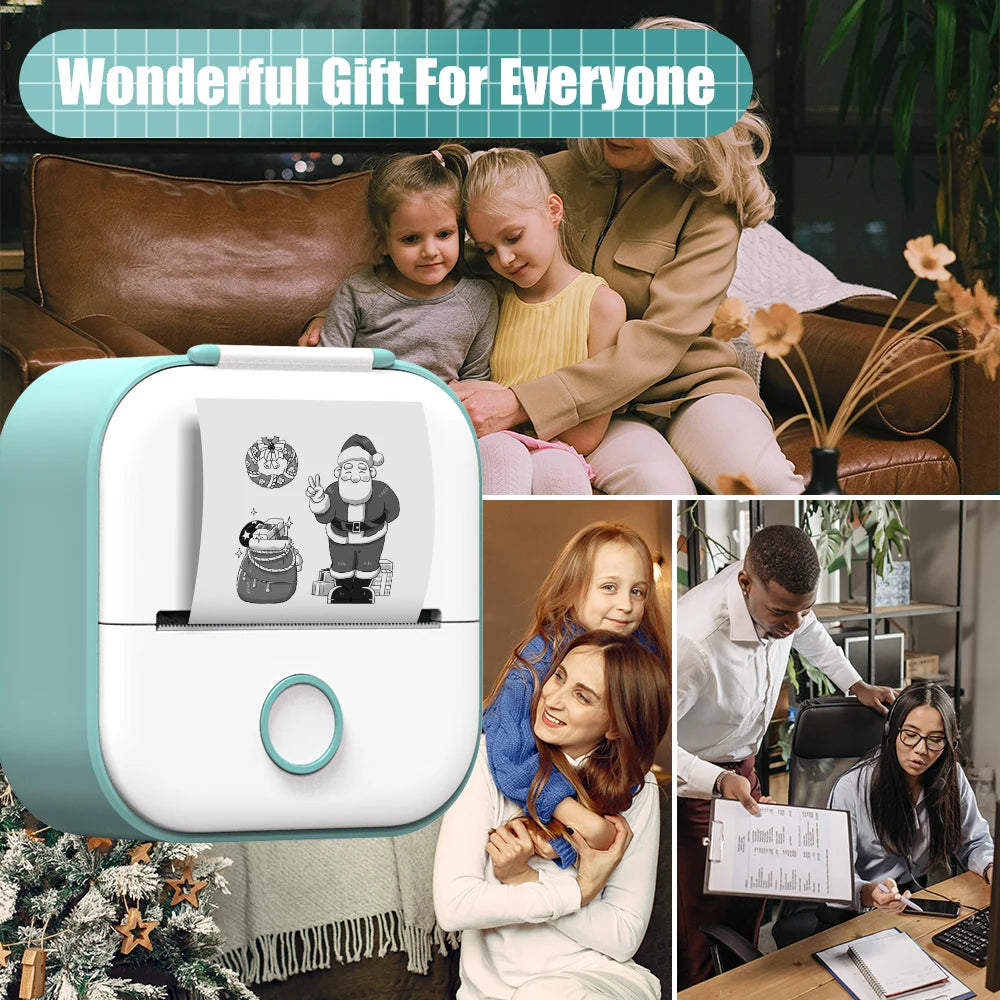 Phomemo T02 Mini Pocket Printer – Portable Bluetooth Thermal Sticker & Label Maker (Inkless, 203DPI)