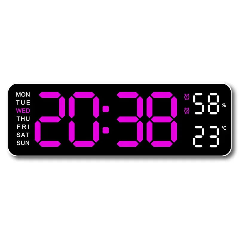 Voltivo LED Wall Clock – Smart 9” Display with Temp & Humidity