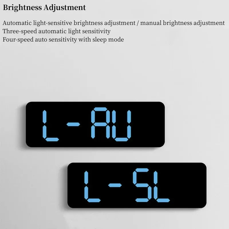Voltivo LED Wall Clock – Smart 9” Display with Temp & Humidity