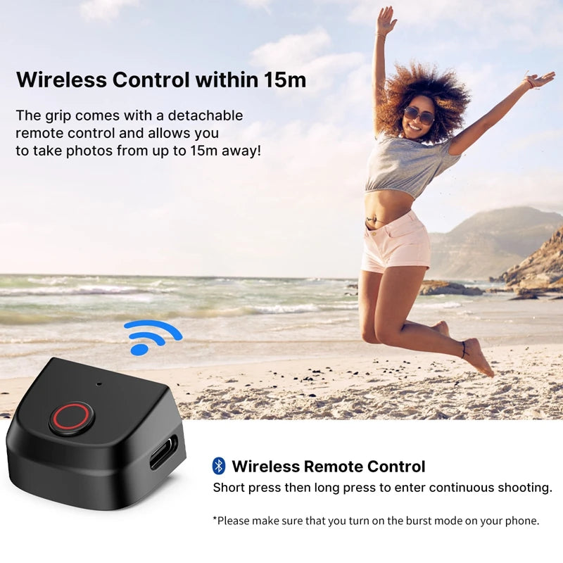 Ulanzi MA35 MagSafe Bluetooth Smartphone Grip – Camera Shutter Handle for Vertical & Horizontal Shooting