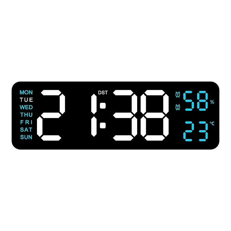 Voltivo LED Wall Clock – Smart 9” Display with Temp & Humidity