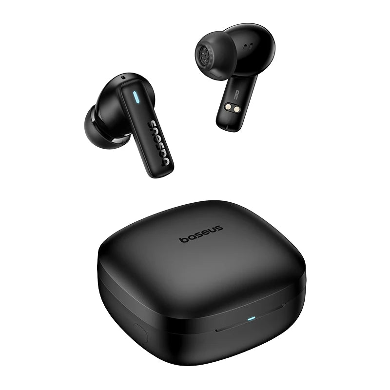 Voltivo | Baseus Bowie E19 Wireless Earbuds with Active Noise Cancelling, 30H Battery, Bluetooth 5.3, IPX4 Waterproof, HiFi Sound - Black
