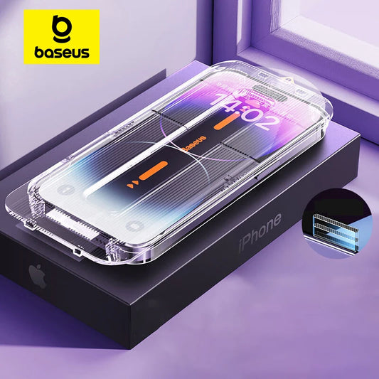 Baseus iPhone 12–17 Screen Protector – Tempered Glass HD Clear Guard