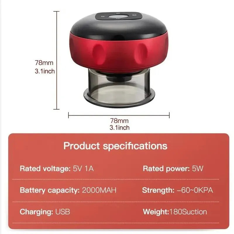 Voltivo Smart Body Cupping & Massage Device | Deep Tissue Heating & Vacuum Therapy