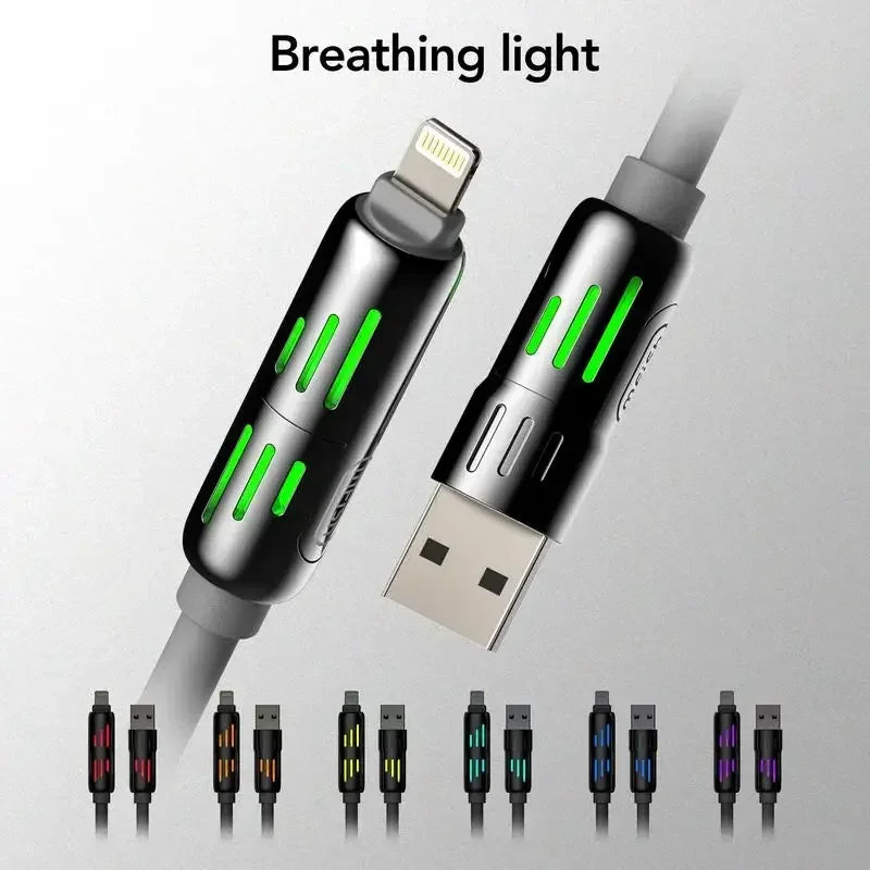 ⚡ Voltivo™ 4-in-1 240W Fast Charging Cable (USB, Lightning, Type-C)