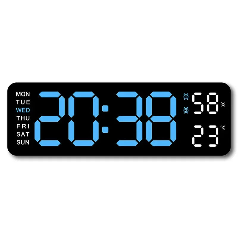 Voltivo LED Wall Clock – Smart 9” Display with Temp & Humidity
