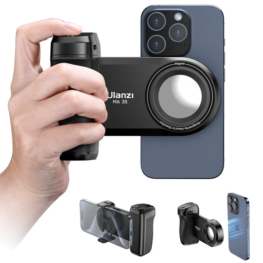 Ulanzi MA35 MagSafe Bluetooth Smartphone Grip – Camera Shutter Handle for Vertical & Horizontal Shooting